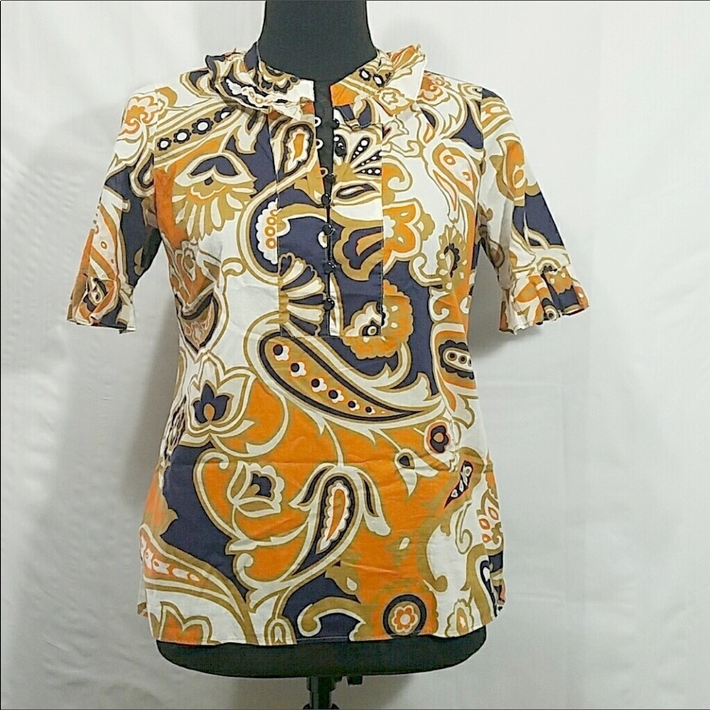 J. CREW Ruffled Top Size 2 - Picture 7 of 7